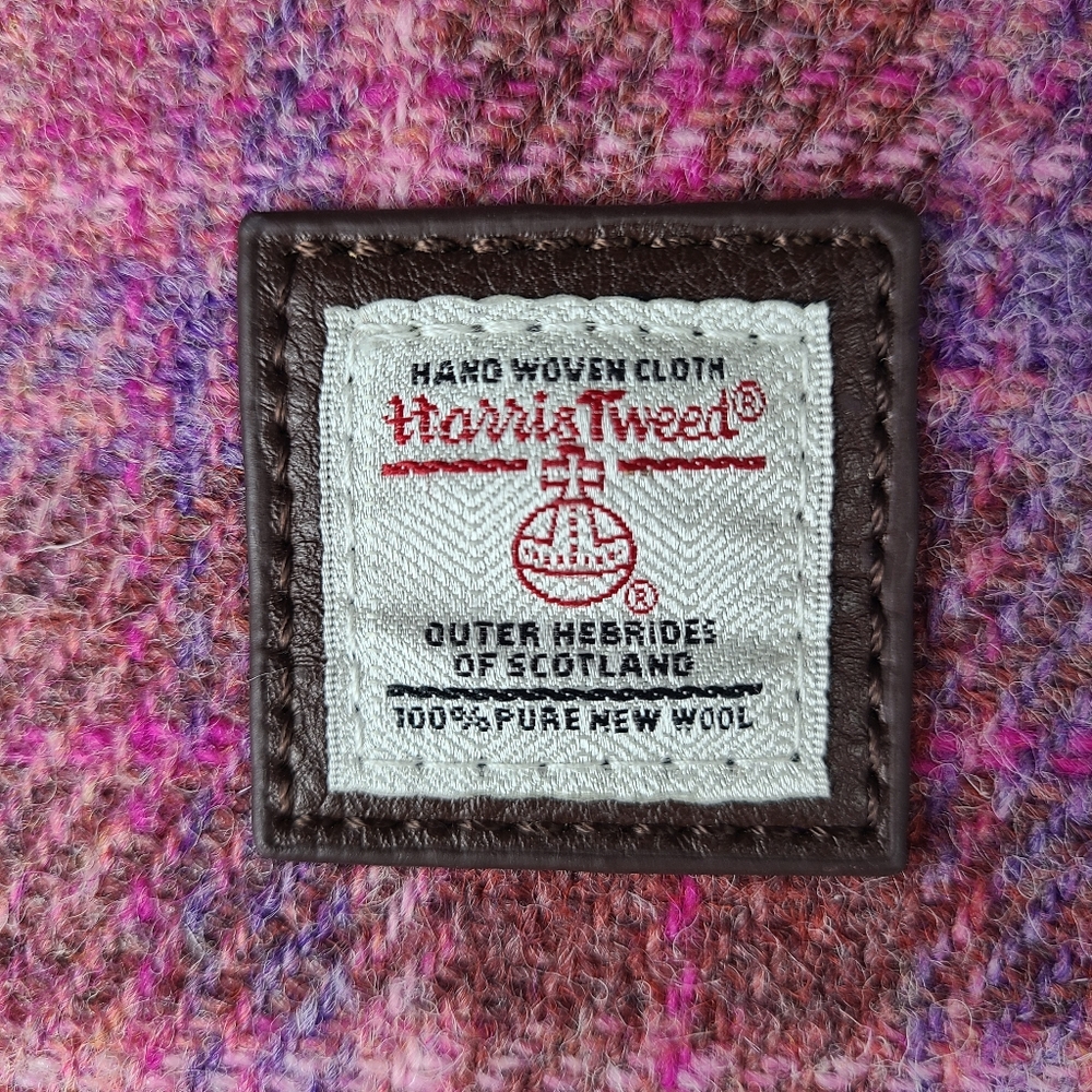 NWOT Glen Appin of Scotland Harris Tweed Tummel Pink Plaid New Wool Backpack - Picture 8 of 10
